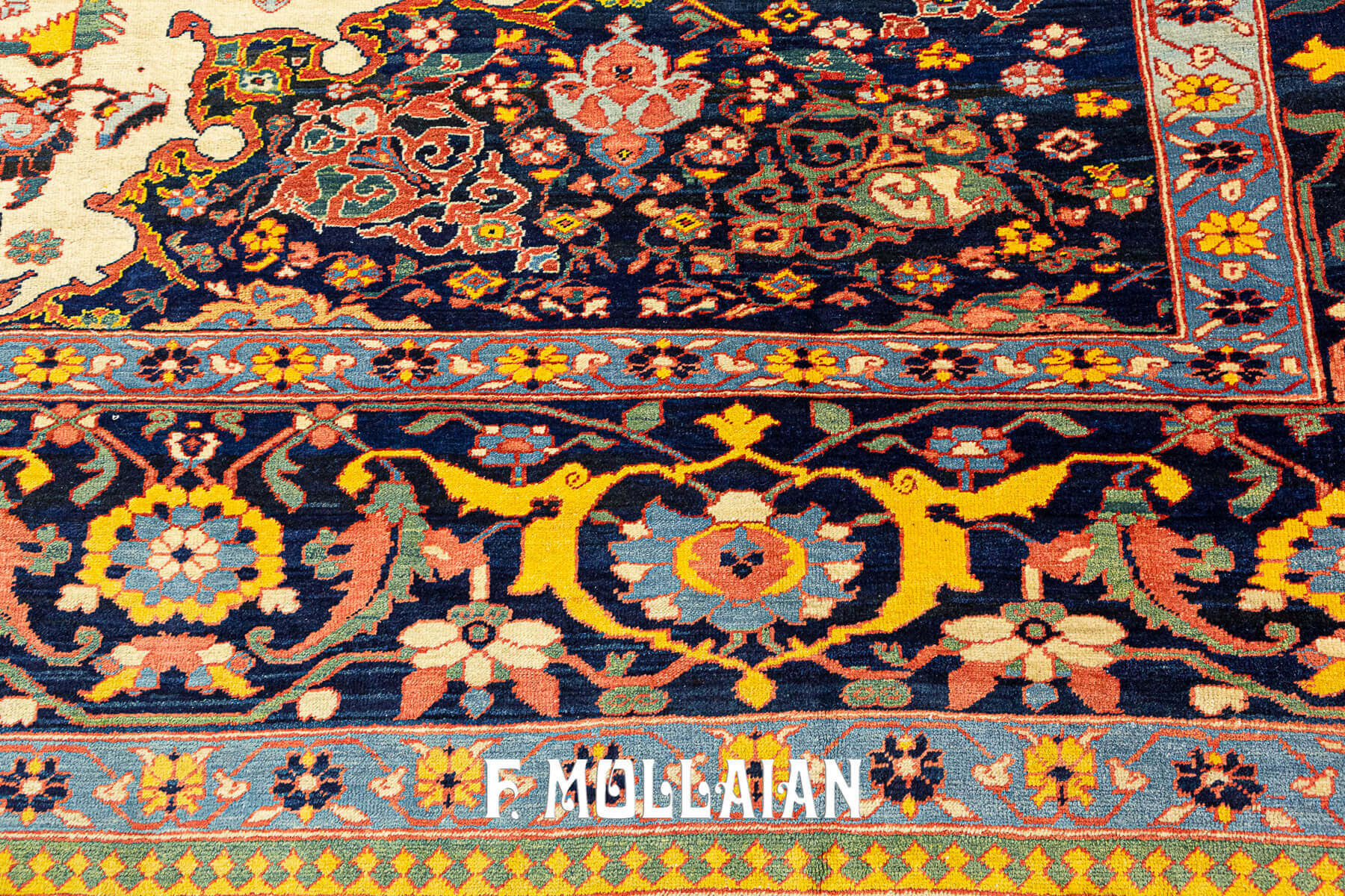 Over-size Hand knotted Heriz Antique Persian Carpet n°:12214792